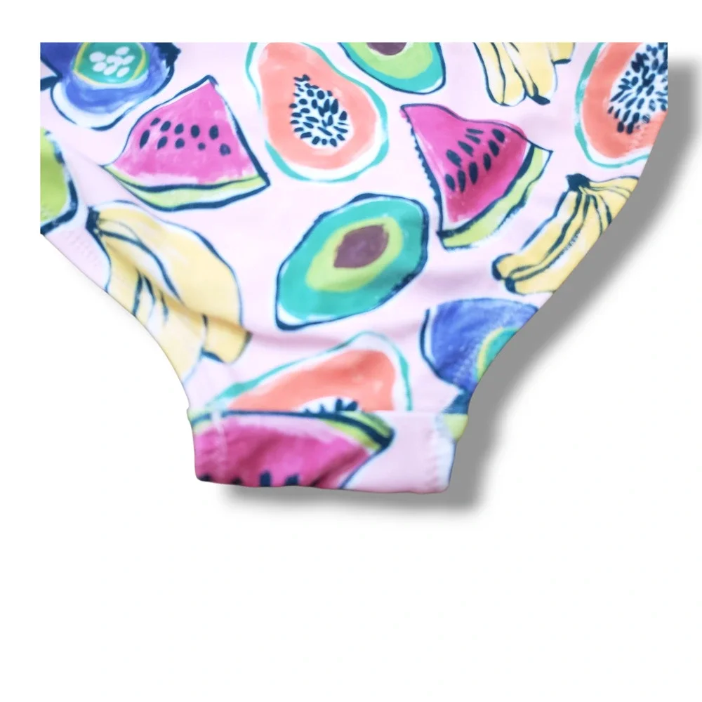 Andy & Evan Girls 8-10 Multicolor Watercolor Fruit One Piece Swimsuit
